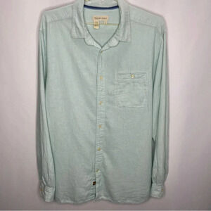 The Territory Ahead Light Mint Green Linen Button-Down Shirt